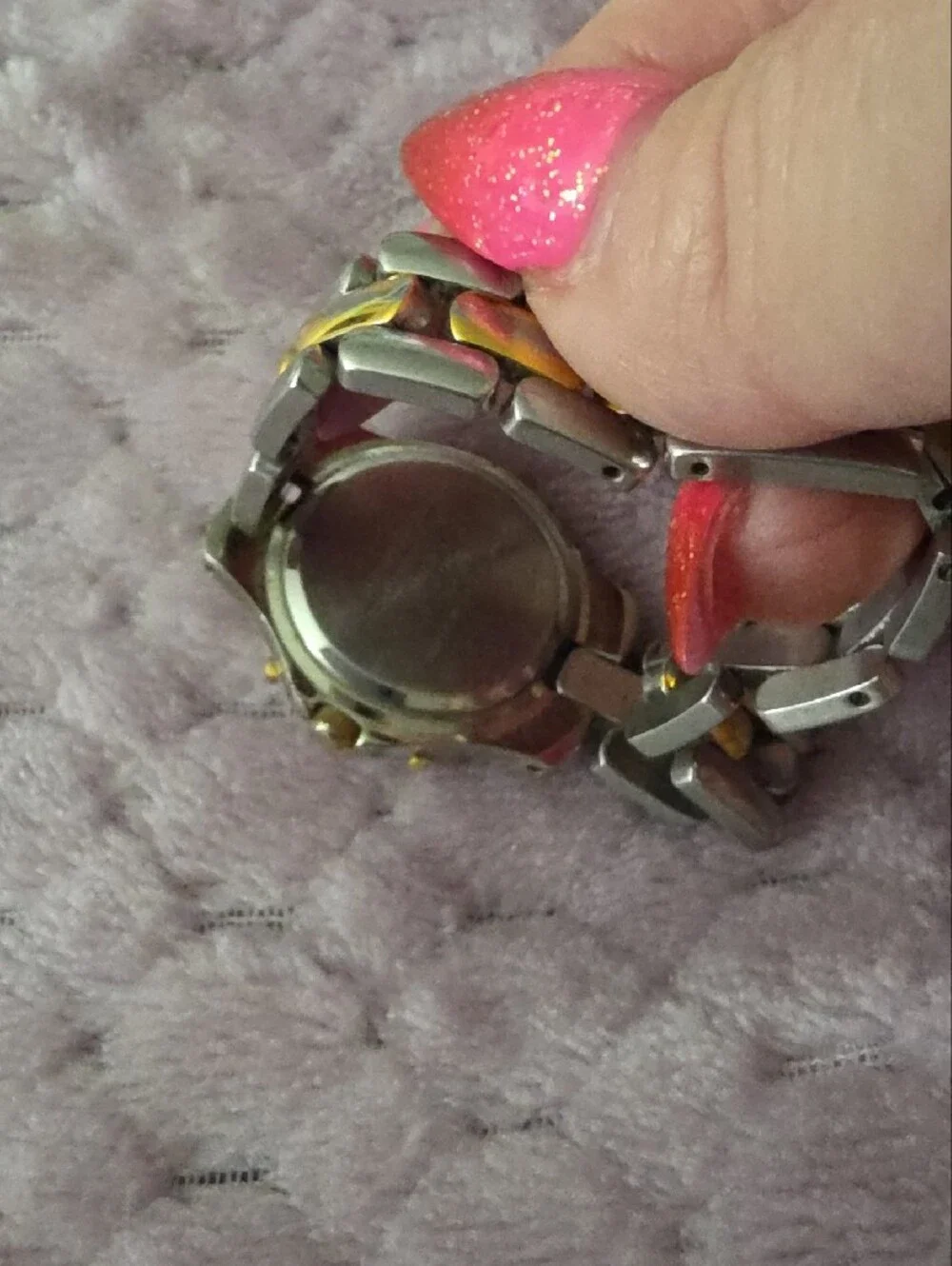 Anne Klein Two-Tone Silver and Gold Bracelet Watch Vintage Needs Battery